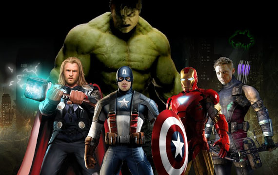 Avengers - Hulk, Thor, Iron Man, Kapitan Ameryka, Hawkeye, Czarna Wdowa